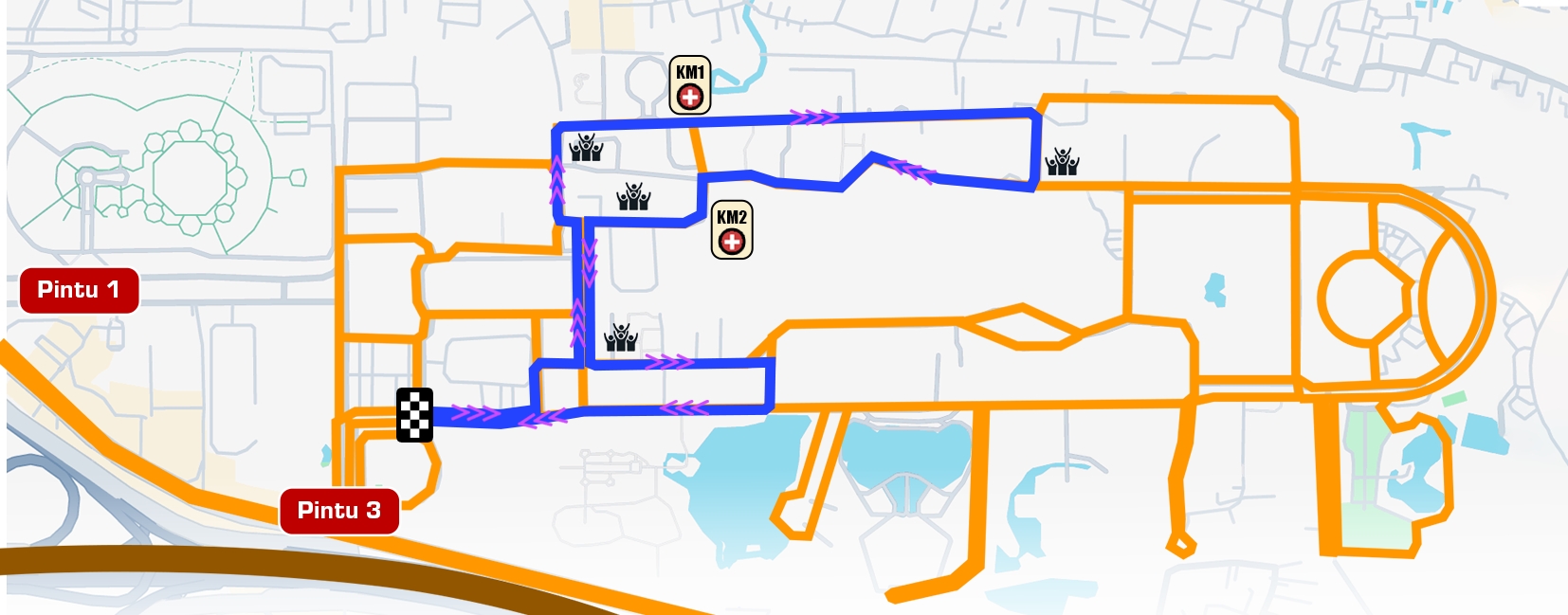 Peta rute 3K